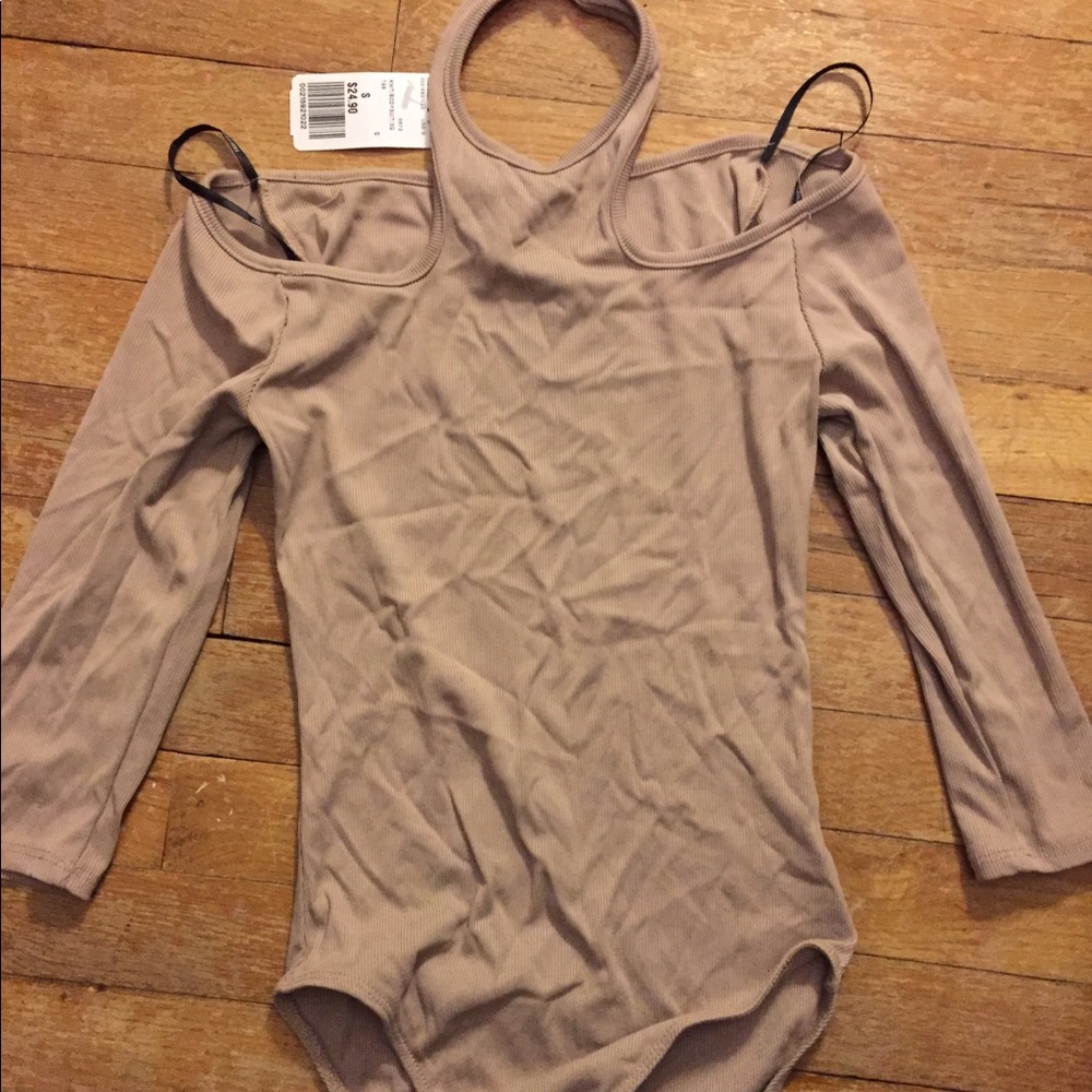 Tan knit body suit from forever 21 never worn